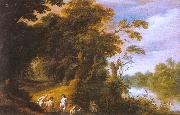 Alexandre Keirincx Landscape with Women Bathing oil painting reproduction